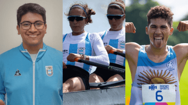 Julián Gutiérrez, las remeras Evelyn Silvestro y Sonia Baluzzo, y Franco Serrano, cuatro de los olímpicos que estarán en los Jadar Rosario 2025.