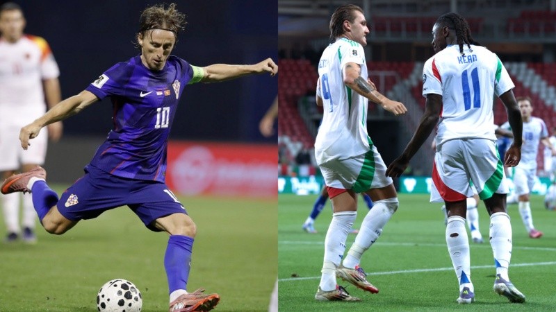 Modric condujo a Croacia a su cuarta victoria seguida; Mateo Retegui fue titular en Italia.