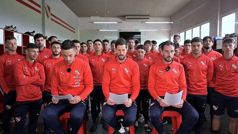 El plantel de Independiente criticó la sanción de Conmebol por la que fueron eliminados de la Copa Sudamericana.