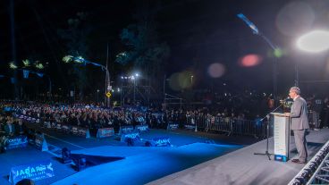 Javkin en la apertura de los juegos.