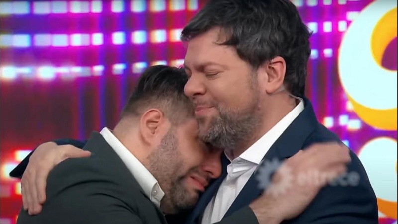 Guido Kackza, muy emocionado.