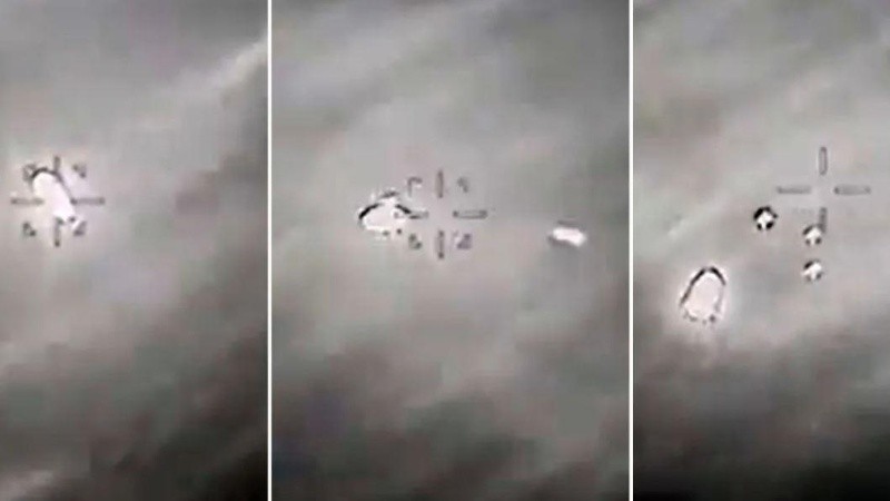 Un dron MQ-9 grabó el orbe girando después de que el misil hizo contacto y continuó su camino.