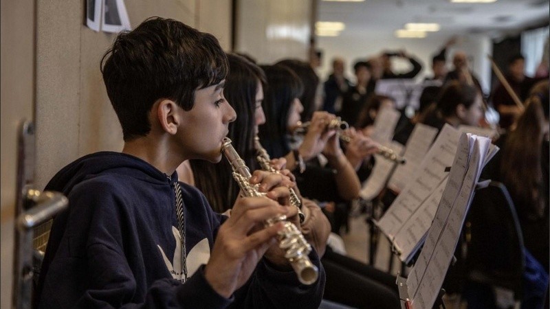 La Escuela Orquesta Barrio Ludueña.