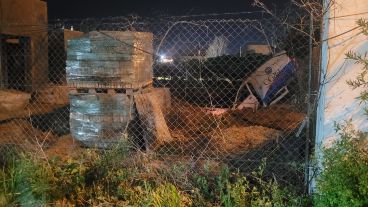 Así quedó la ambulancia robada.