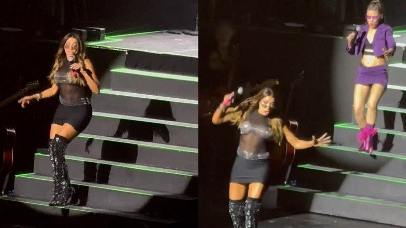 La aparatosa caída de Catherine Fuop.