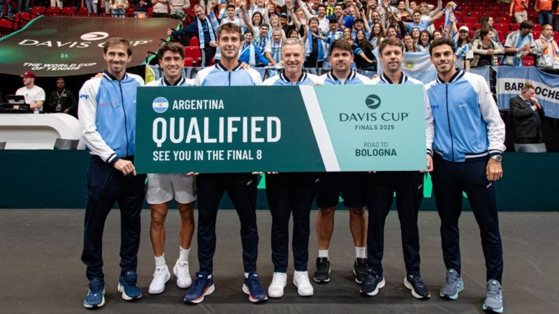 El equipo argentino de Copa Davis que venció a Países Bajos.