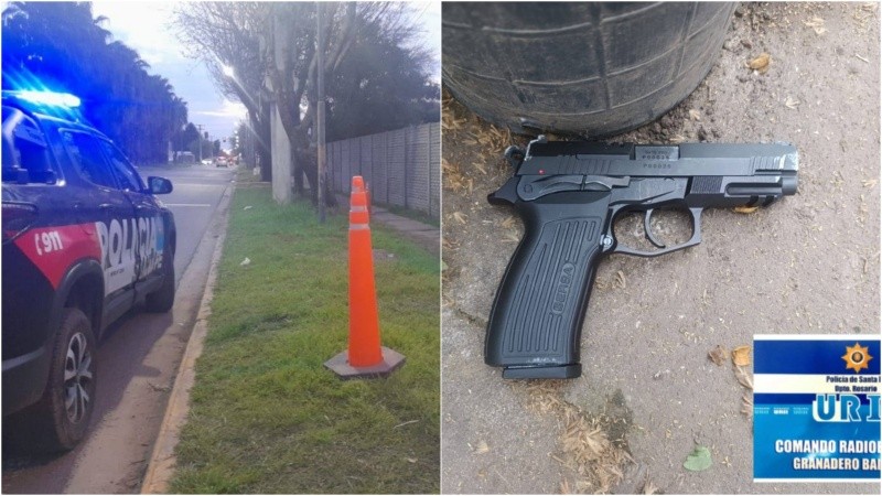 El arma que descartó el adolescente que habría disparado contra el domicilio de Orsetti y Pueyrredón.