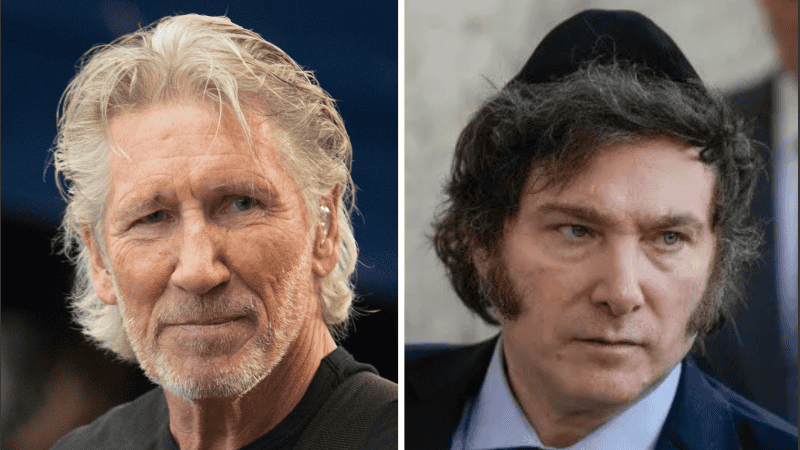 En la grabación, el fundador de Pink Floyd escupe tras mencionar a Javier Milei, a quien incluyó junto a Donald Trump y Benjamín Netanyahu.