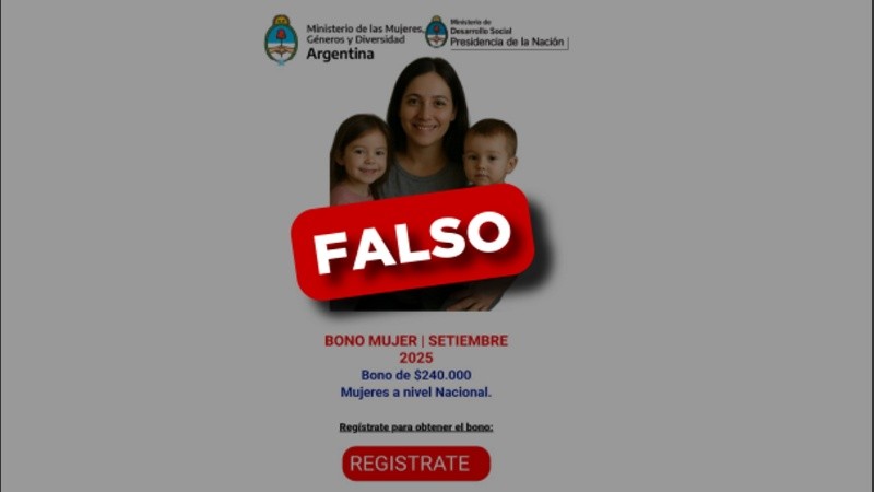 El mensaje que está circulando invita a registrarse en una página web con apariencia oficial, pero que en realidad busca engañar a las personas para obtener sus datos personales y financieros.