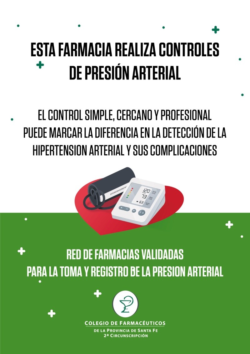 Identificación de las farmacias validadas por el Colegio de Farmacéuticos de la 2ª Circunscripción de Rosario.