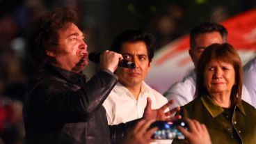 Milei durante el acto de campaña de este viernes en Córdoba capital.