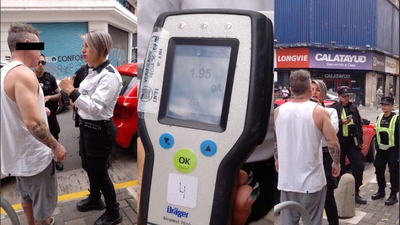 El conductor tenía 1,95 de alcohol en sangre y su auto fue enviado al corralón.