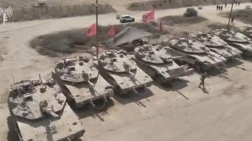 La captura de uno de los videos compartidos por el portavoz del Ejército israelí, Avichay Adraee.