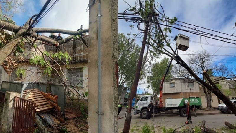 El viento complicó algunas zonas de la ciudad.