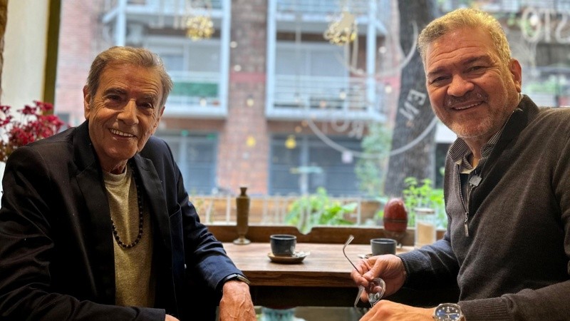 Los reconocidos actores César Bordón y Mario Alarcón, protagonistas de la serie que se rodará en General Lagos