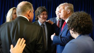 Trump y Milei juntos el martes en Estados Unidos.