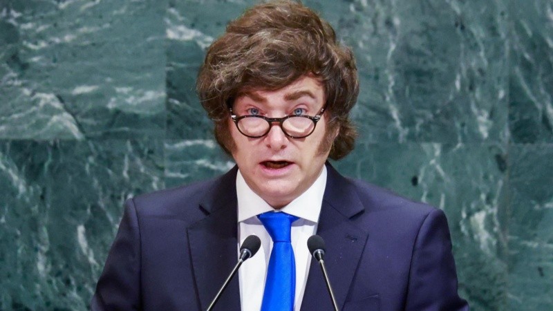 Milei ante la ONU en 2025.