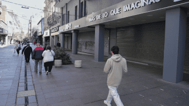 Una postal diferente del centro rosarino este Día del Empleado de Comercio.