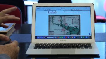 Un mapa de 1720 del Río de la Plata y las vías hacia el Paraná y el Uruguay.