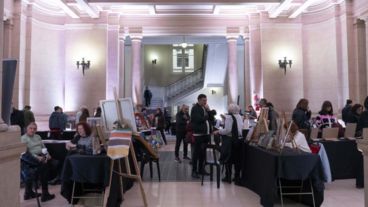 Una postal de una edición anterior del Mercado de las Artes en la ex Aduana.