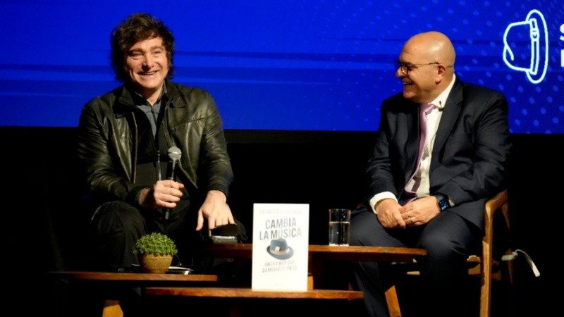 Milei junto a Salvador Di Stefano.