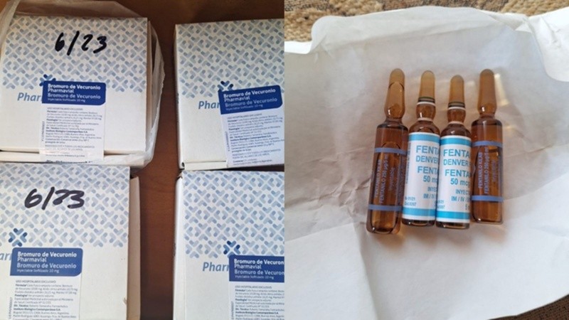 Medicamentos secuestrados en los allanamientos de este martes.