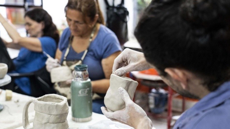 Una imagen de los talleres en la Escuela Musto.