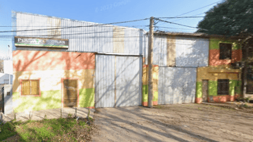 El galpón en el que se realizó el falso allanamiento.