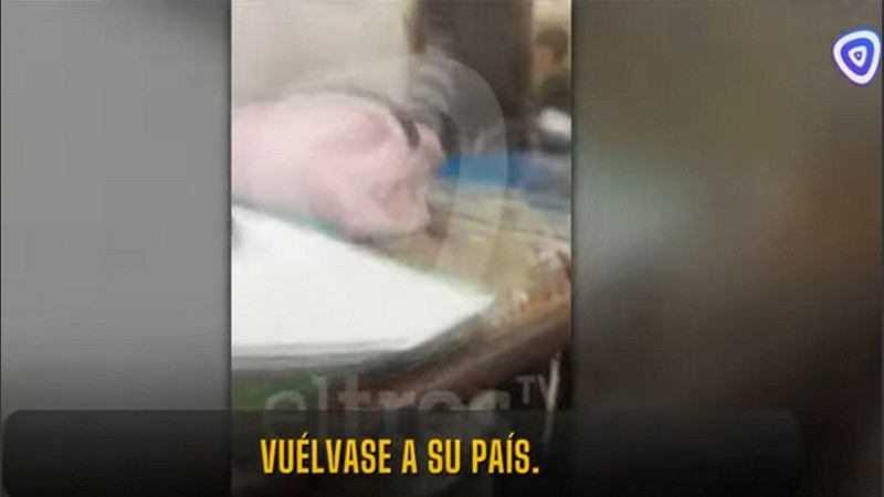 Parte del video registrado por alumnos del Nacional 1.