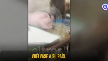 Parte del video registrado por alumnos del Nacional 1.