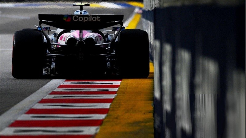 Colapinto en una de las curvas más complicadas del circuito.