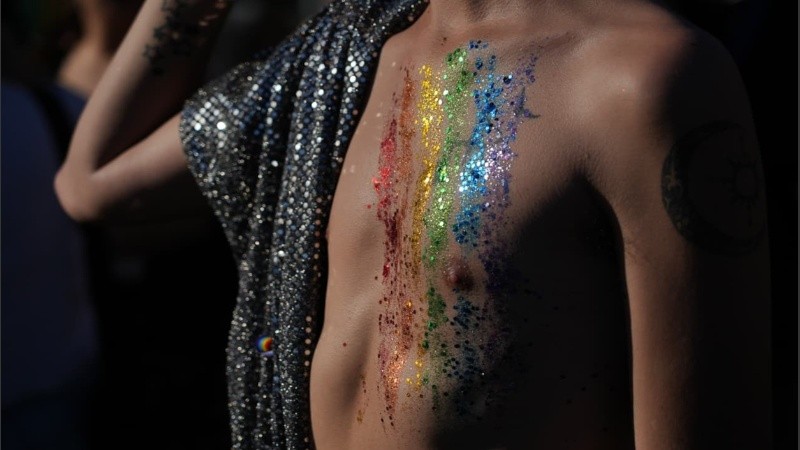 Algunos registros de la previa a la marcha, en la tarde de sábado en la plaza Libertad.
