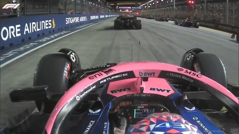 Franco Colapinto, en la grilla de partida, antes del zarpaso.