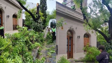 La tormenta dejó algunas zonas afectadas en la ciudad.