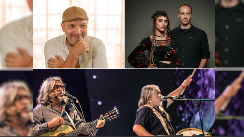 Recitales de Coqui Ortiz, Sauce Rojo y la peña de Coplanacu.