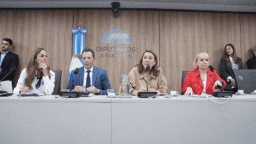 Fein junto al resto de las autoridades de la comisión.