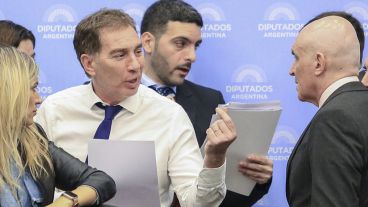 Diego Santilli y José Luis Espert en la Cámara de Diputados.