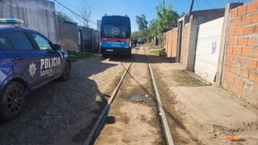La escena del crimen en inmediaciones de Felipe Moré y Presidente Perón.