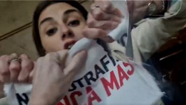 Una de las escenas de violencia que se vivieron en el Congreso.