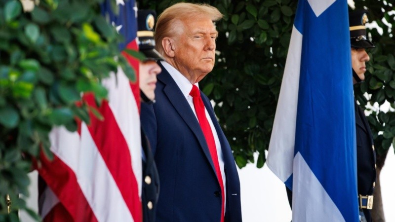 Trump durante una actividad oficial este jueves en la Casa Blanca.