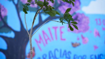 Maite Gálvez fue baleada junto a su amigo Maxi, de 13, desde un auto blanco.