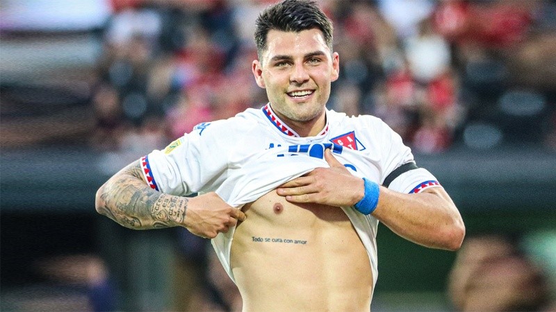 Nacho Russo le dedicó el gol a su papá.