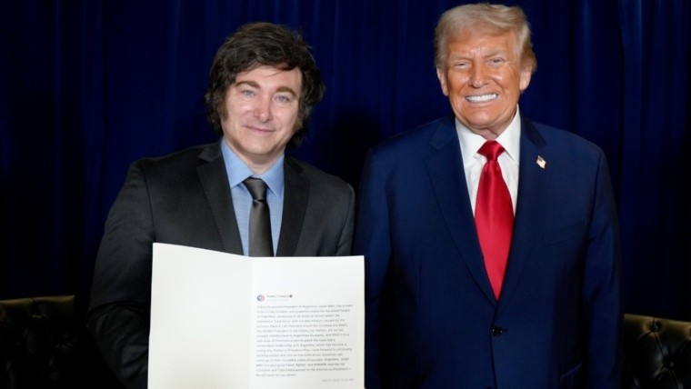 Milei se reunirá el martes con Trump en la Casa Blanca.