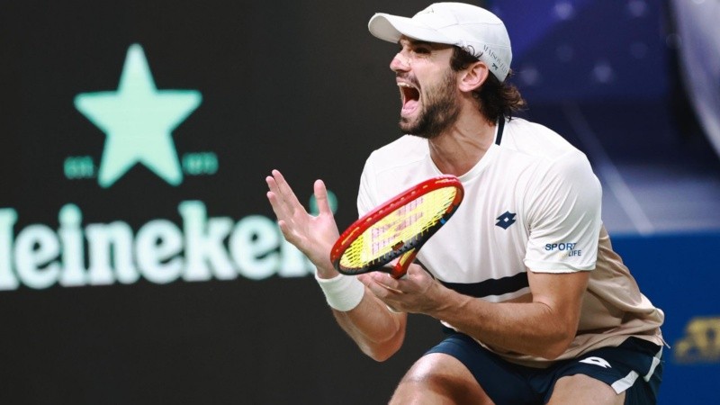 La emoción de Vacherot luego de consagrarse campeón en el Masters 1000 de Shanghai.