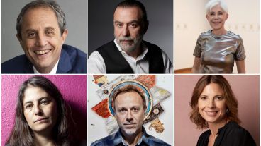 Ernesto Tenenmbaum, Reynaldo Sietecase, Mietna, Selva Almada, Pablo Bernasconi y Mariana Carbajal.