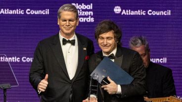 Scott Bessent, pieza clave en el Gobierno de Trump, junto al presidente Javier Milei.