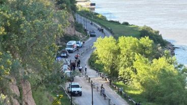 El operativo de búsqueda en la zona.