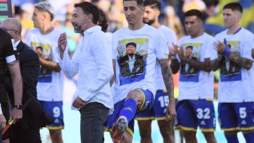 Kily González volvió al Gigante en una tarde muy especial por el homenaje a Russo.