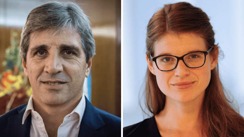 La economista hizo alusión al paso de Caputo por el banco estadounidense entre 1994 y 1998.