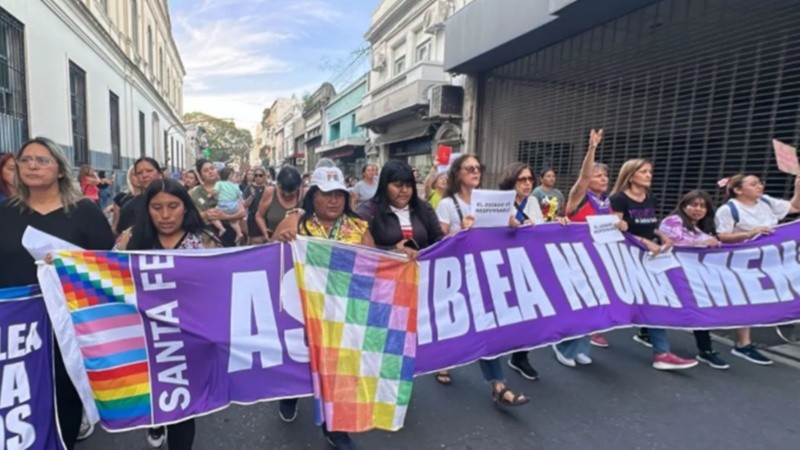 La marcha en la capital provincial.